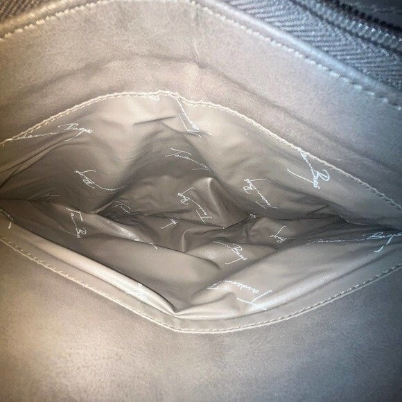 Tandem of California Vintage Tan-Sacs Grey Leather Purse Shoulder Bag - Picture 9 of 11